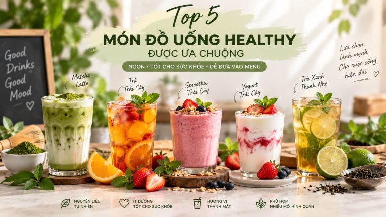 Top 5 món đồ uống healthy được ưa chuộng